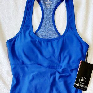 90 DEGREE by Reflex- Power Flex Racerback- Padded Excercise Tank Top- Medium